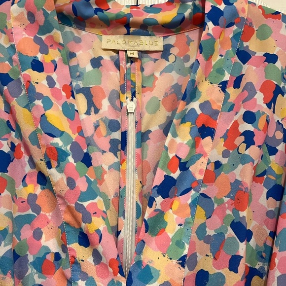 Paloma Blue Bronte Dress Womens Rainbow Confetti Size Medium - Picture 3 of 8